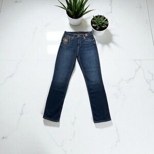 Silver Jeans Women's Avery Straight Leg High Rise Indigo Wash Denim Jeans S-31
